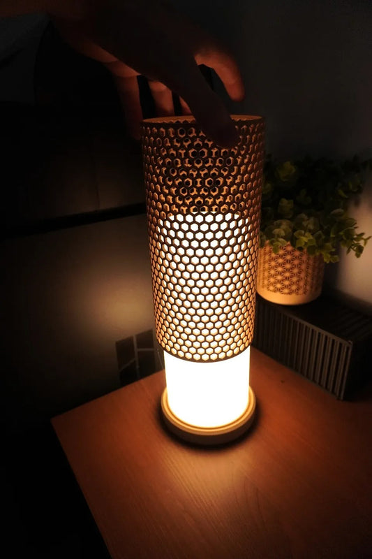 Honeycomb Style Lamp — hexagonal geometric table lamp India | Styra