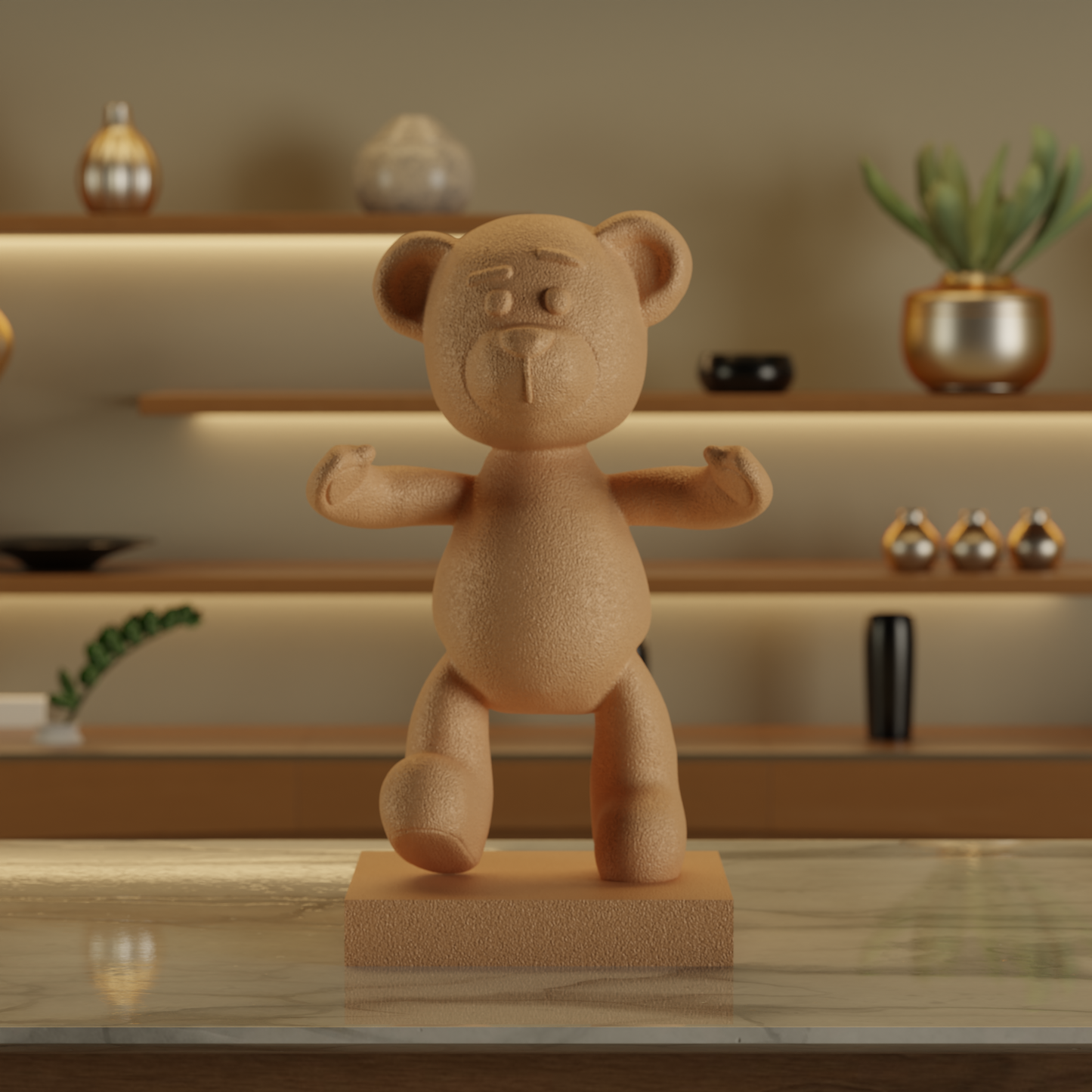 Hug me Bear Beige — contemporary decor sculpture India | Styra