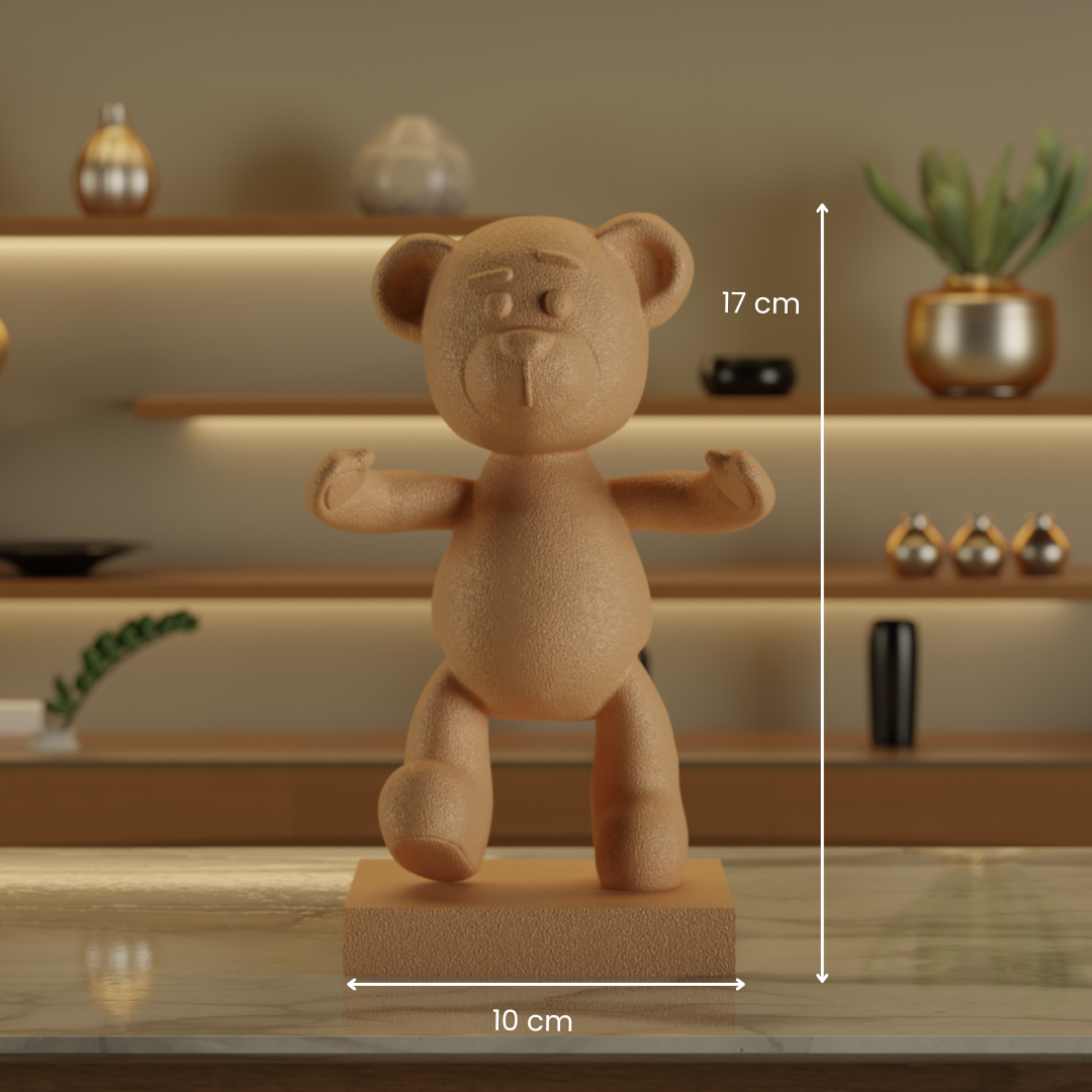 Hug me Bear Beige — artisan decor sculpture India | Styra