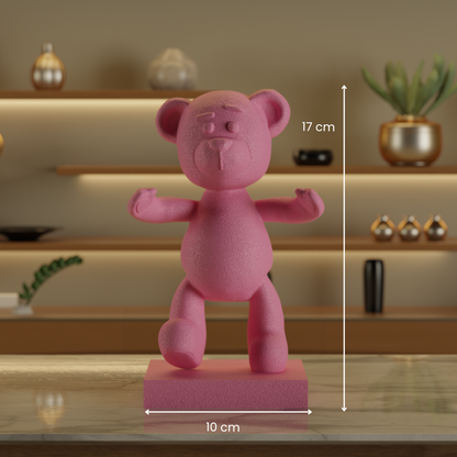 Hug me Bear Pink — minimalist decor sculpture India | Styra