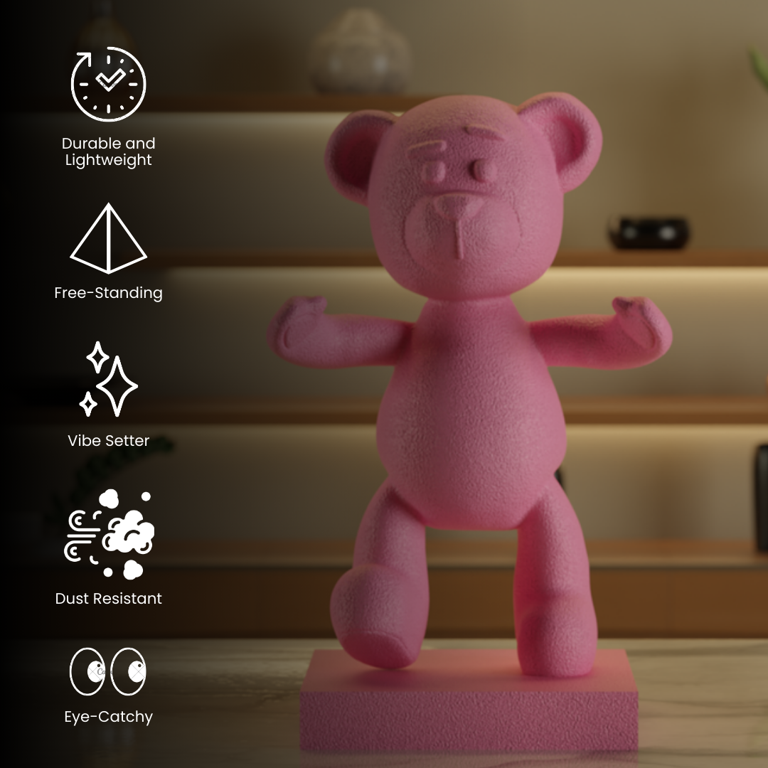 Hug me Bear Pink — sculptural decor sculpture India | Styra