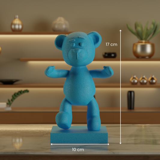 Hug me Bear Blue — modern decor sculpture India | Styra