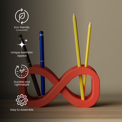 Infinity Desk Organizer, detail — handcrafted desk organizer India | Styra