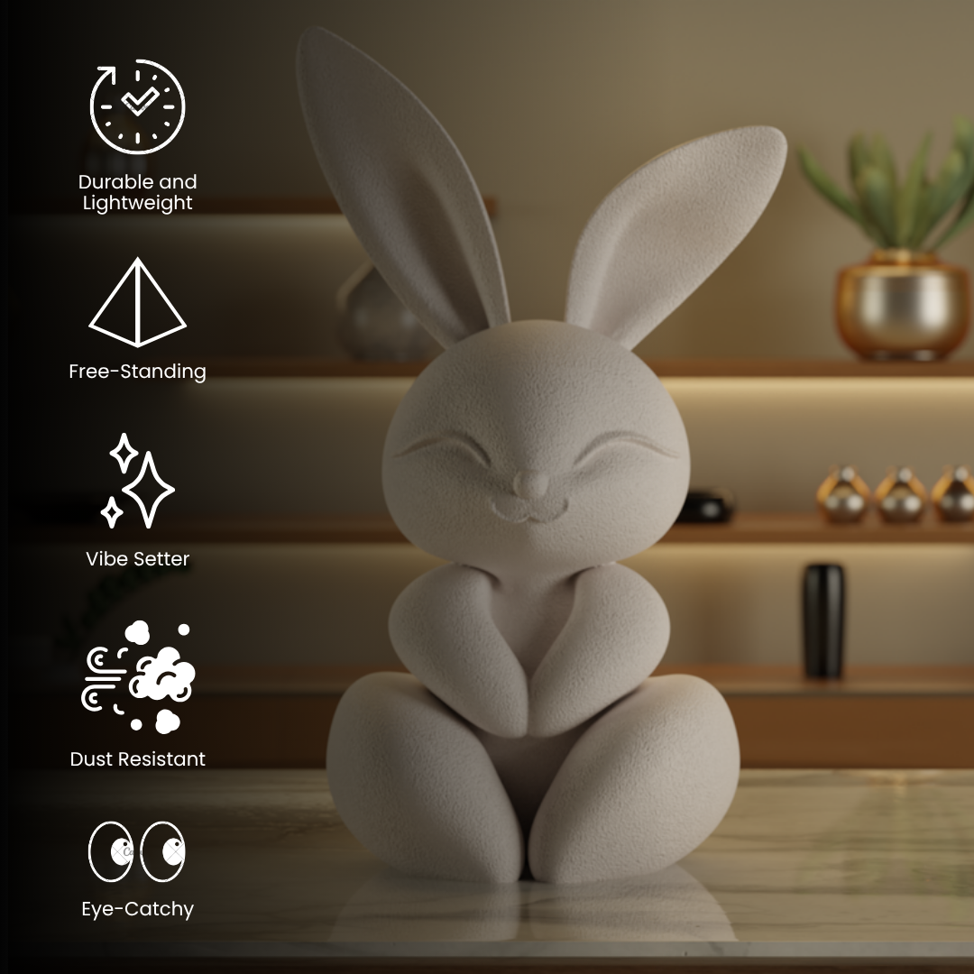Little Bunny White — sculptural decor sculpture India | Styra