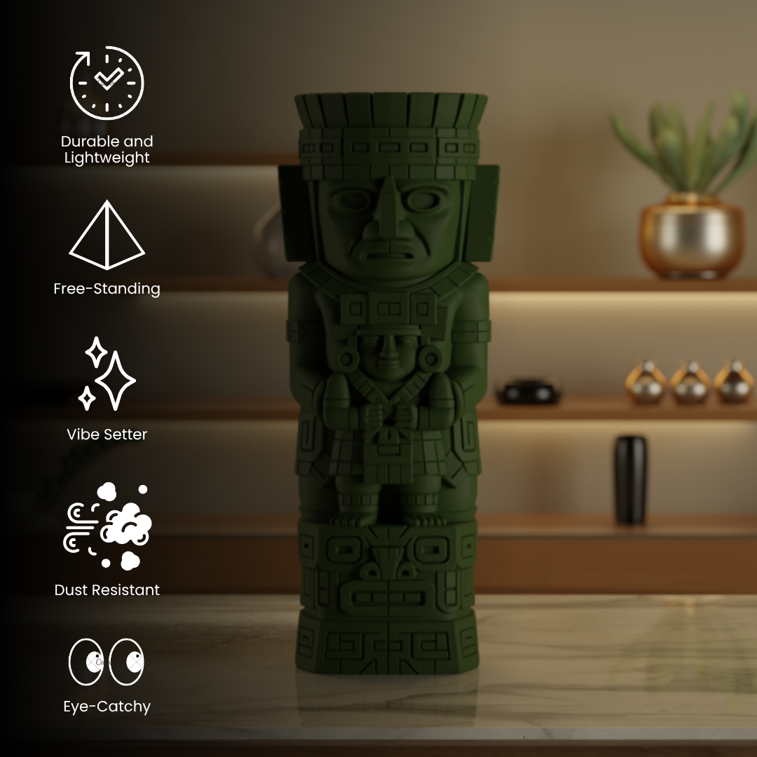 Magic Totem Dark Green — handcrafted decor sculpture India | Styra