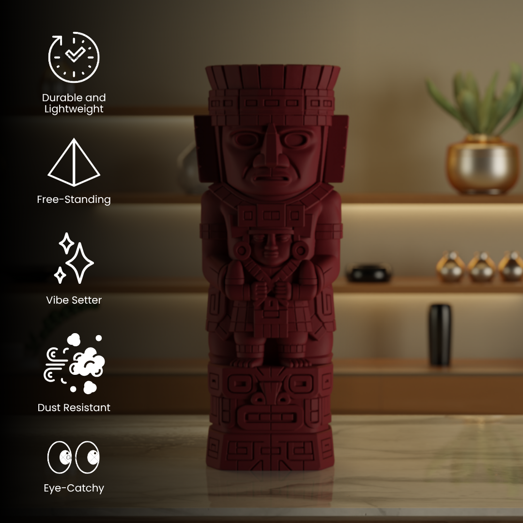 Magic Totem Maroon — sculptural decor sculpture India | Styra