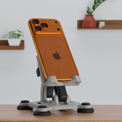 Mechanical Axis Mobile Stand Grey — sculptural desk organizer India | Styra
