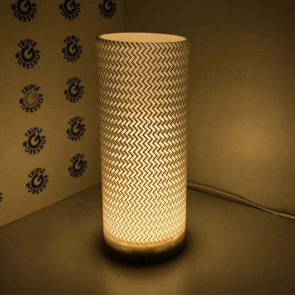 Mesmerizing ZigZag Lamp Shade — zigzag pattern table lamp India | Styra