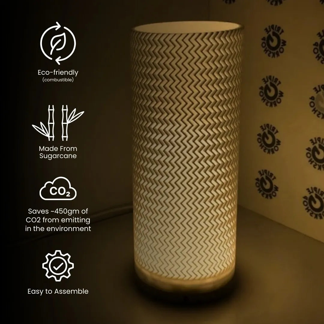Mesmerizing ZigZag Lamp Shade — designer table lamp India | Styra