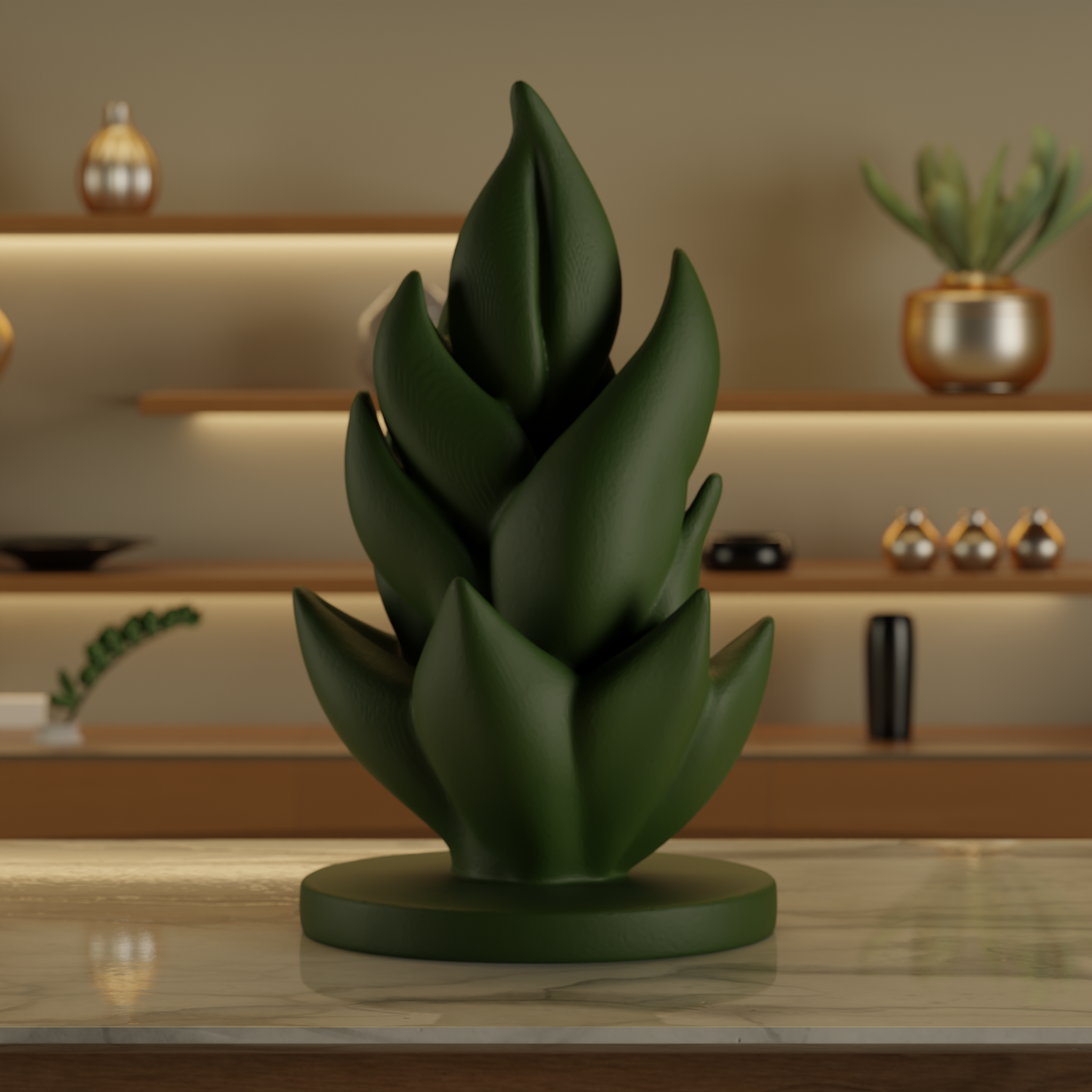 Modern Bloom Leaf — designer decor sculpture India | Styra