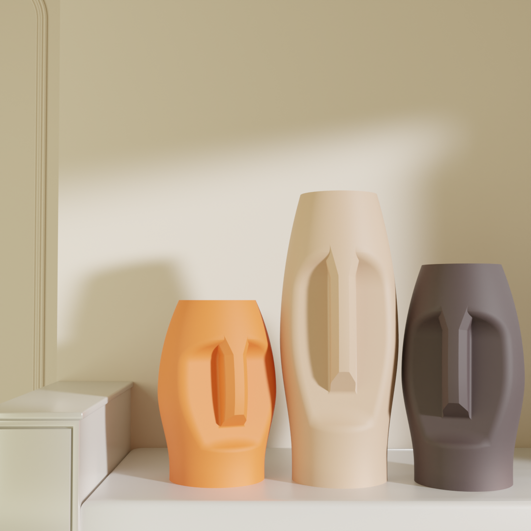 Modern Face Vase, detail view — premium decorative vase India | Styra