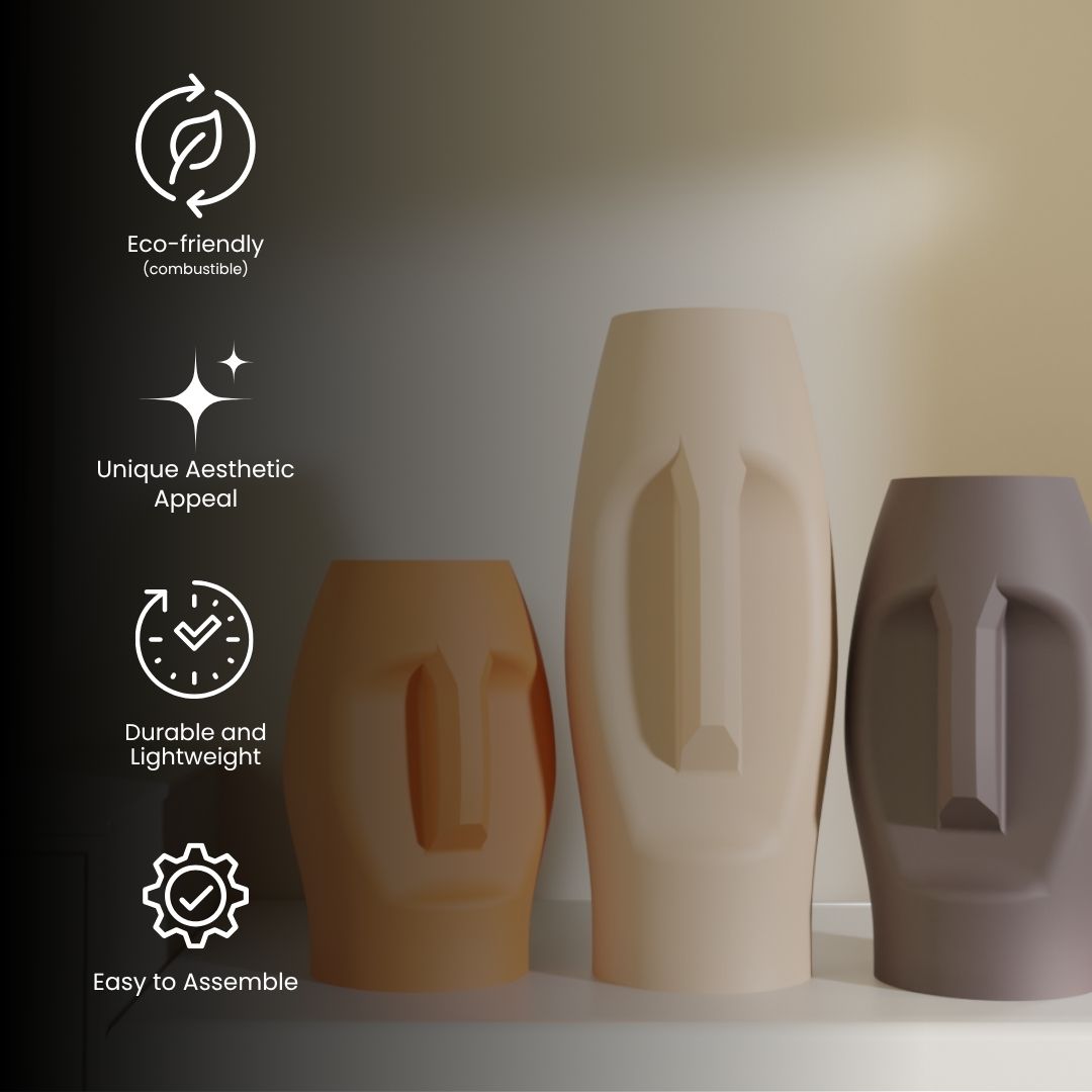 Modern Face Vase — sculptural decorative vase India | Styra