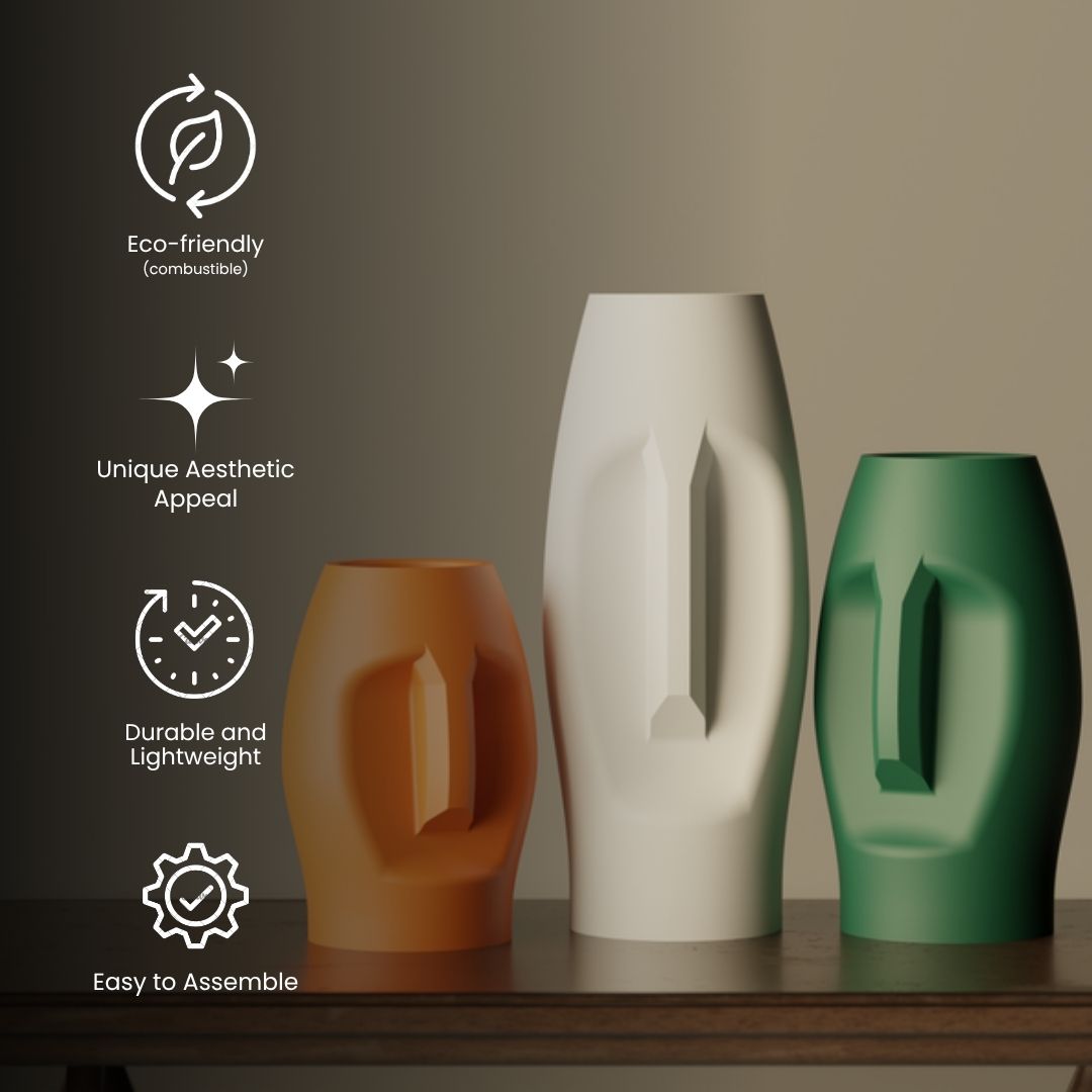 Modern Face Vase, detail — handcrafted decorative vase India | Styra