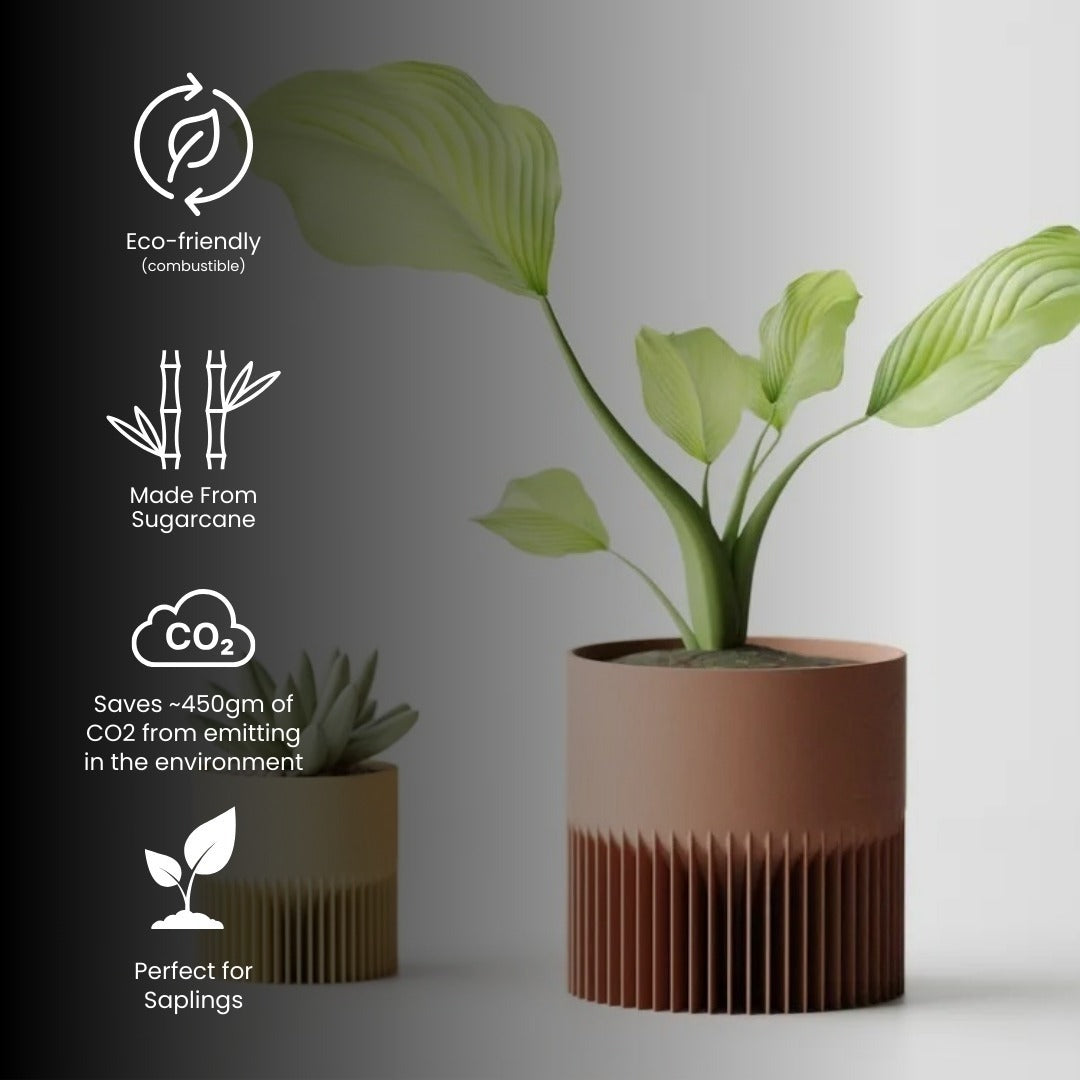 Modern Ribbed Rectangular Planter Pot — modern indoor planter India | Styra