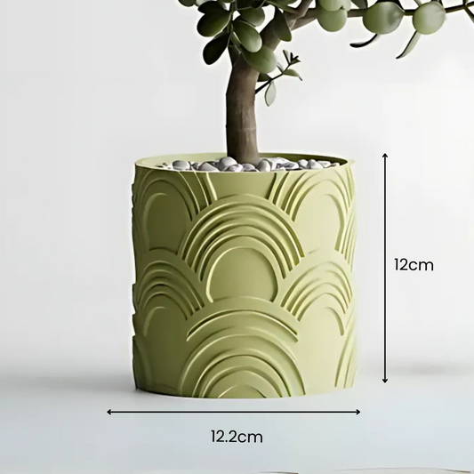 Modern Wavy Pattern Planter Pot — designer indoor planter India | Styra