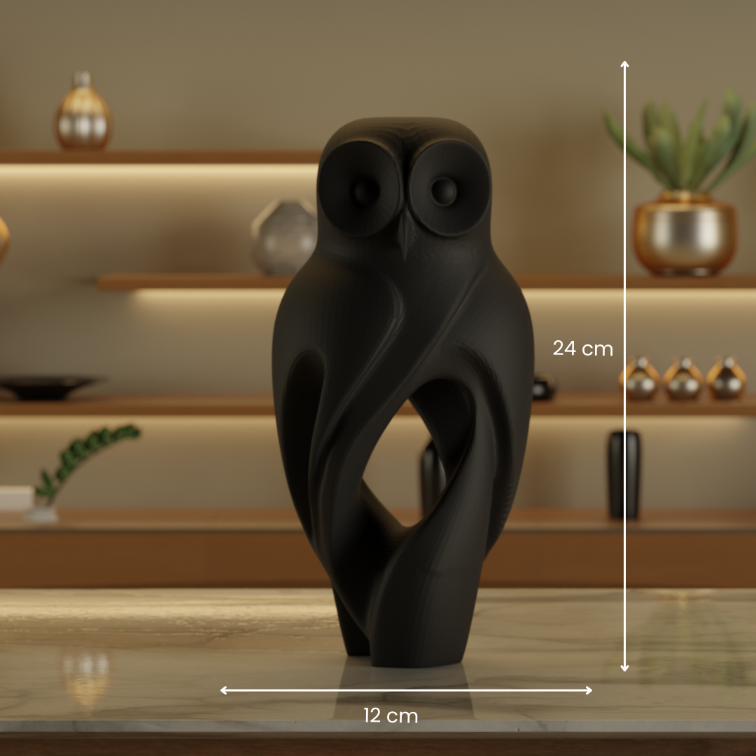 Night Owl Black — minimalist decor sculpture India | Styra