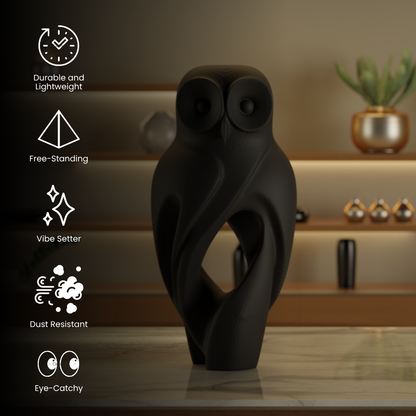 Night Owl Black — sculptural decor sculpture India | Styra