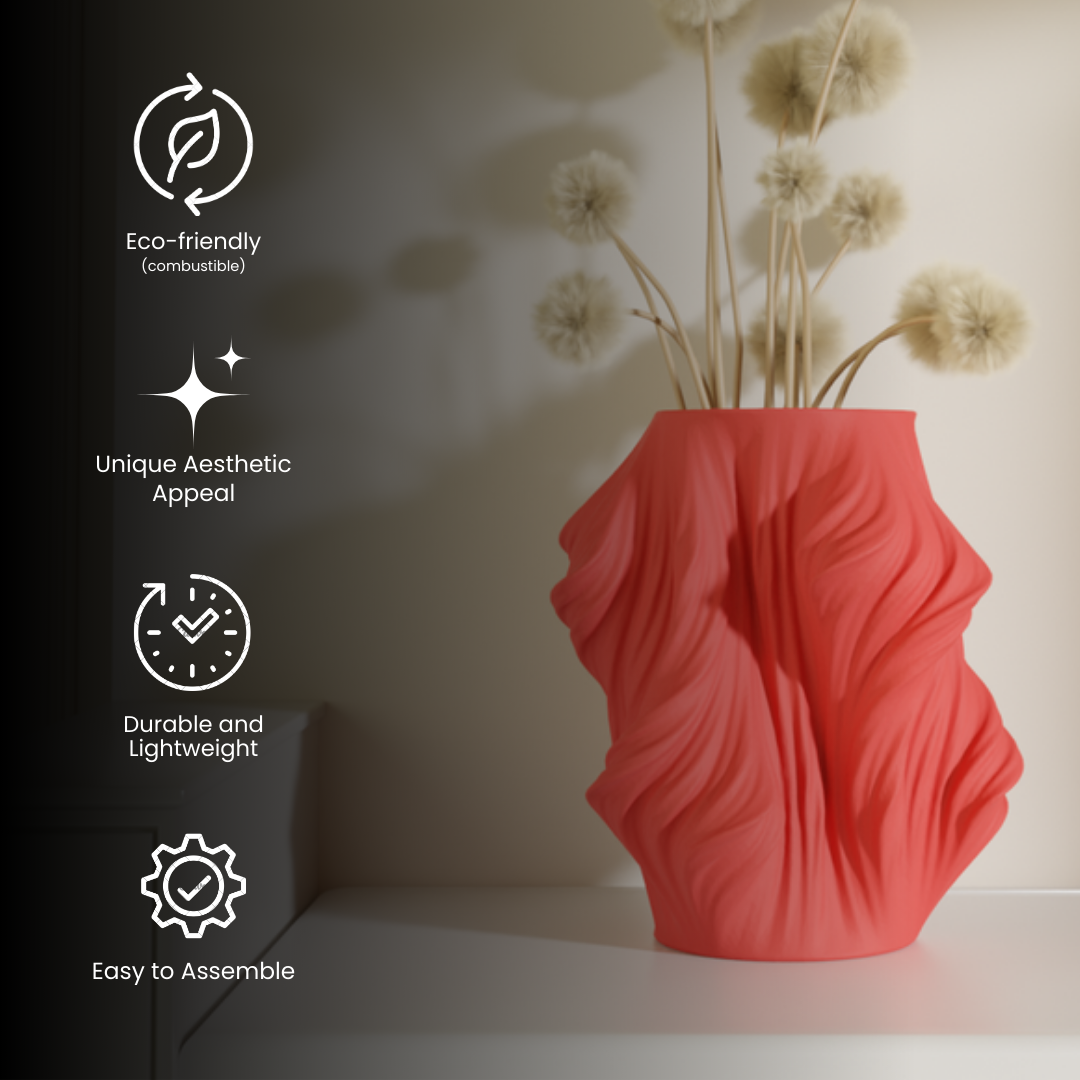 Onir Sculptural Vase Sunset Orange — Buy Vases Online India | Styra