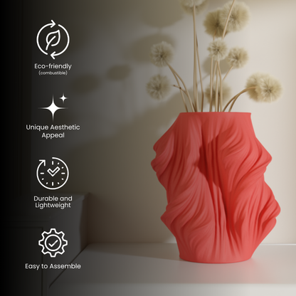 Onir Sculptural Vase Sunset Orange — Buy Vases Online India | Styra