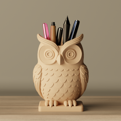 Owl Pen Holder, size reference — premium desk organizer India | Styra