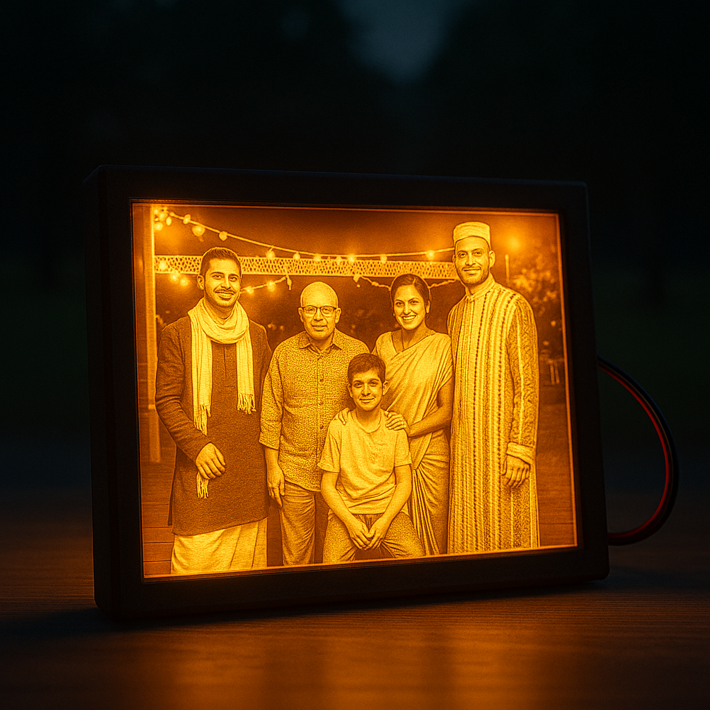 Photo Frame with Lamp - Multipurpose — designer photo frame India | Styra