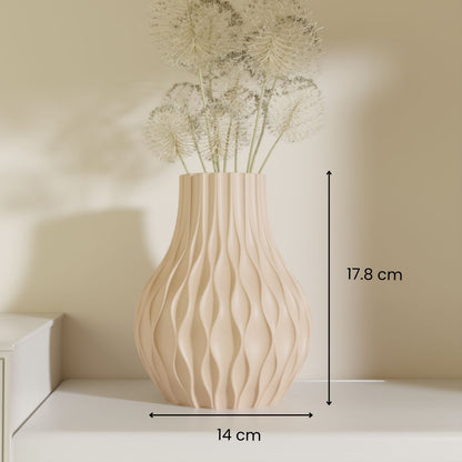 Raagya rounded-base vase lifestyle — modern vase India | Styra
