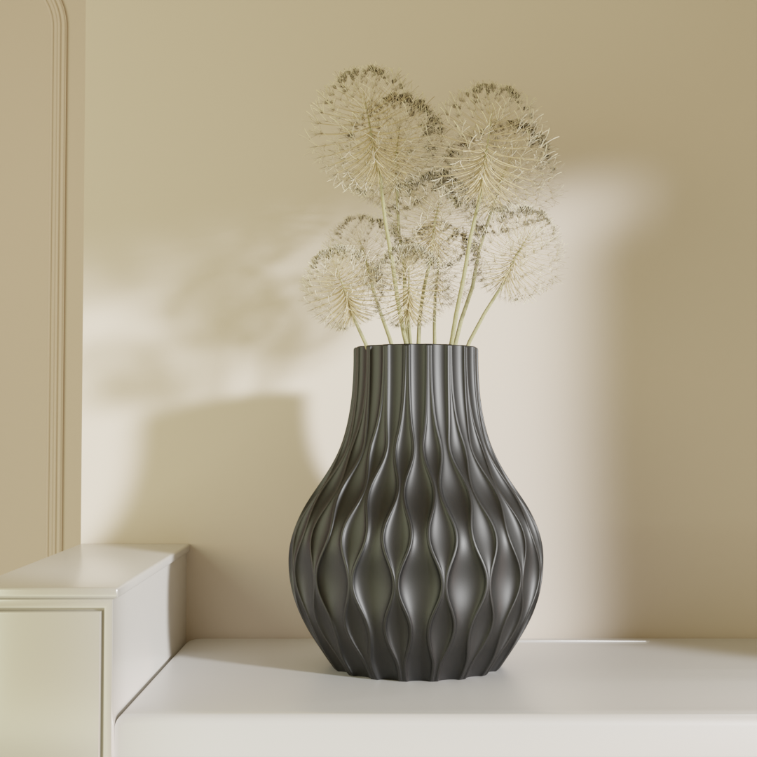 Raagya vase black — modern decorative vase India | Styra