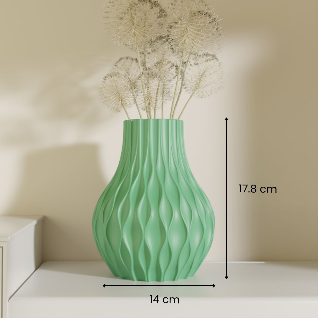 Raagya Green — minimalist decorative vase India | Styra