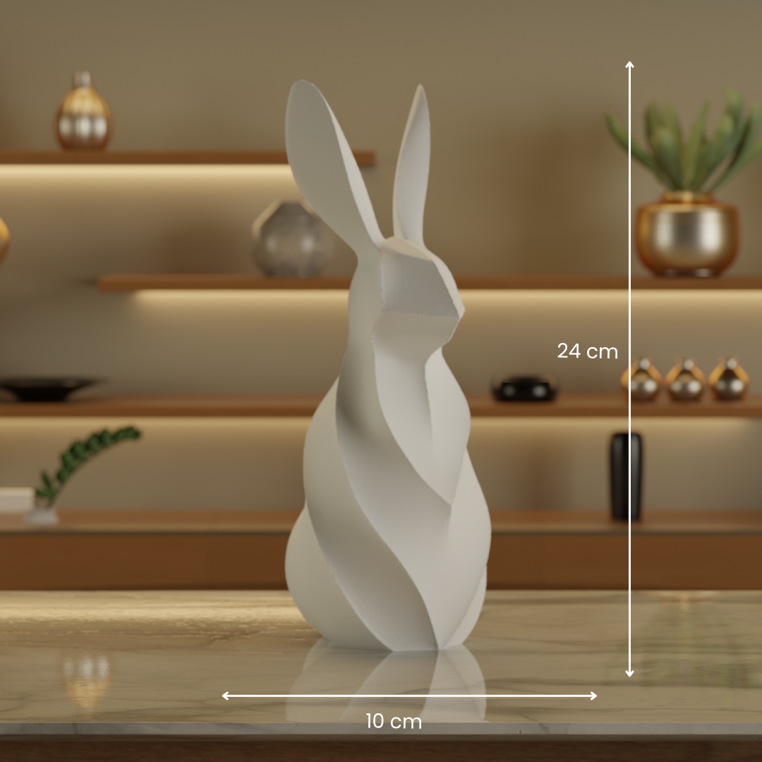 Rare Rabbit White — minimalist decor sculpture India | Styra