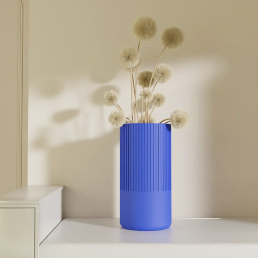 Ravel Cylindrical Vase Blue — Designer Vase India | Styra