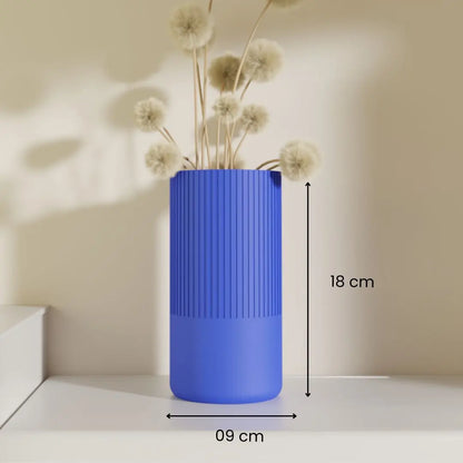 Ravel Ridged Vase Blue — Buy Vases Online India | Styra