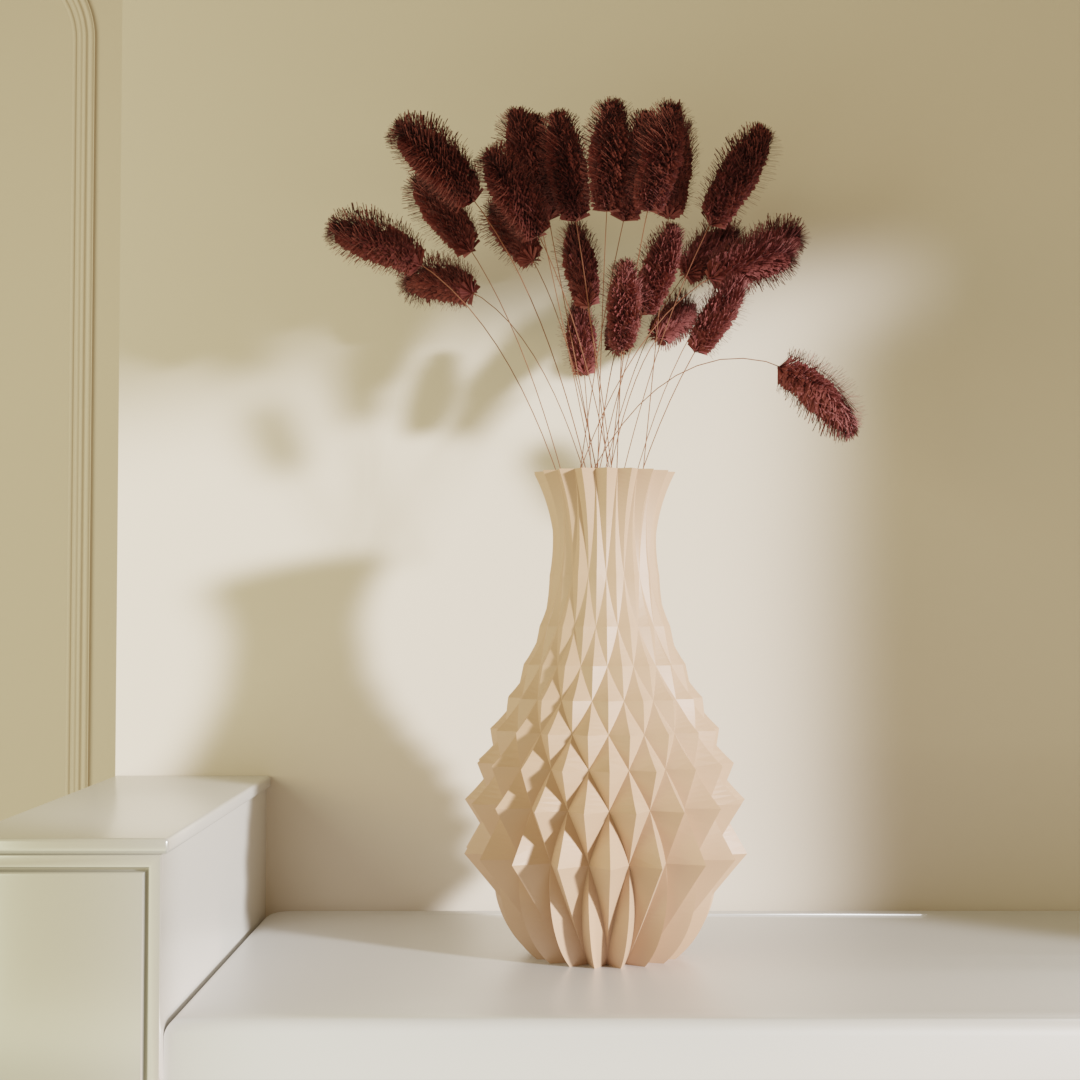 Rev prism vase skin — sculptural vase for living room India | Styra