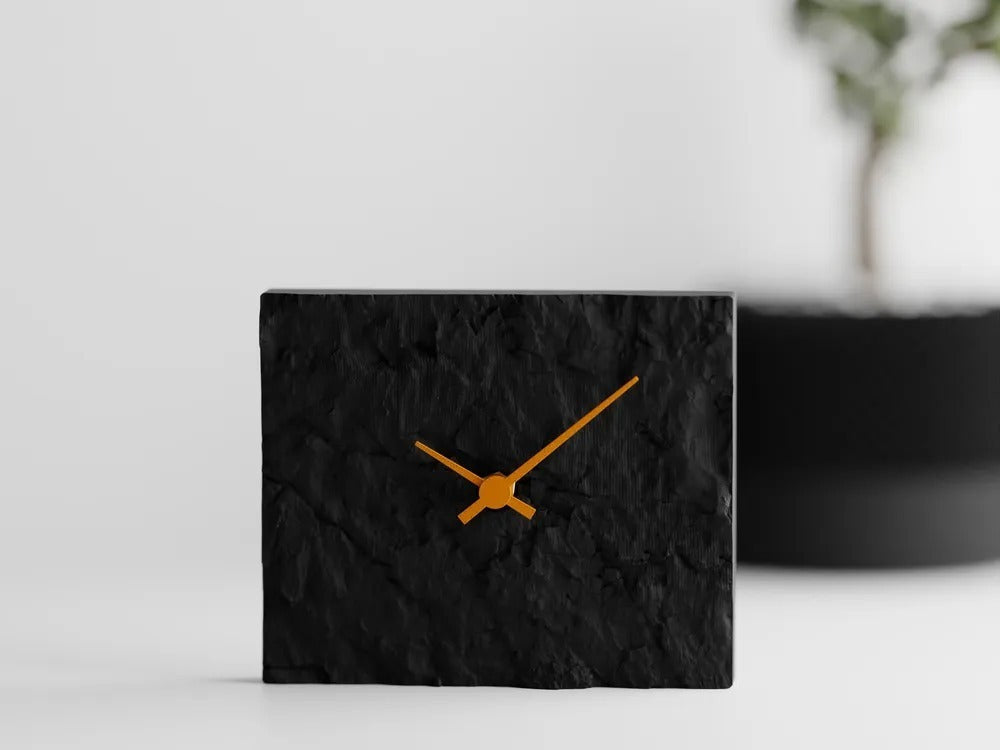 Rock Stone Pattern — handcrafted table clock India | Styra