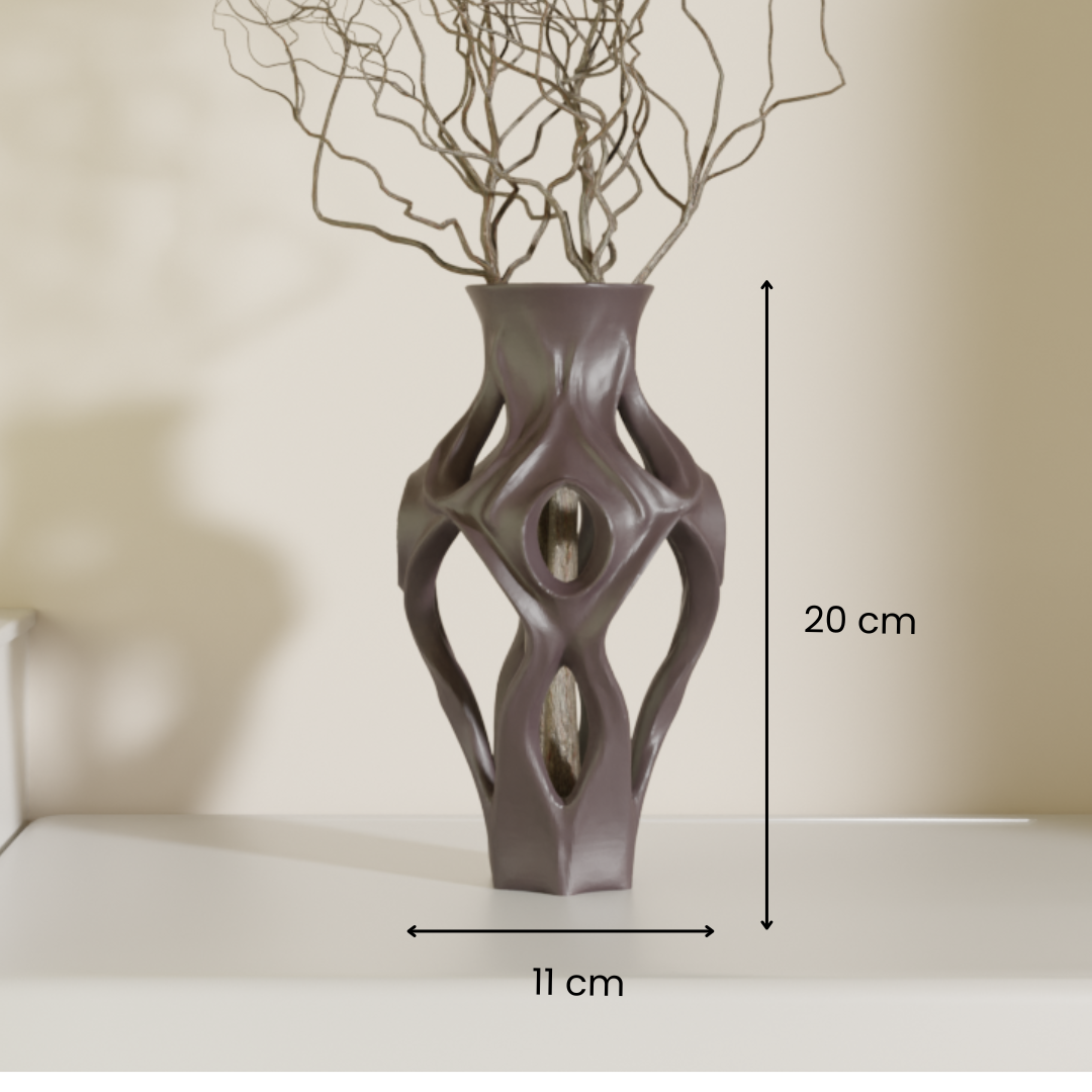 Rohira vase lifestyle — sculptural vase for living room India | Styra