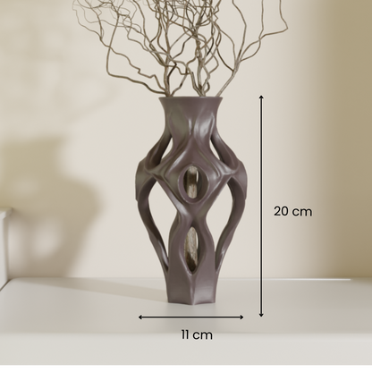 Rohira vase lifestyle — sculptural vase for living room India | Styra