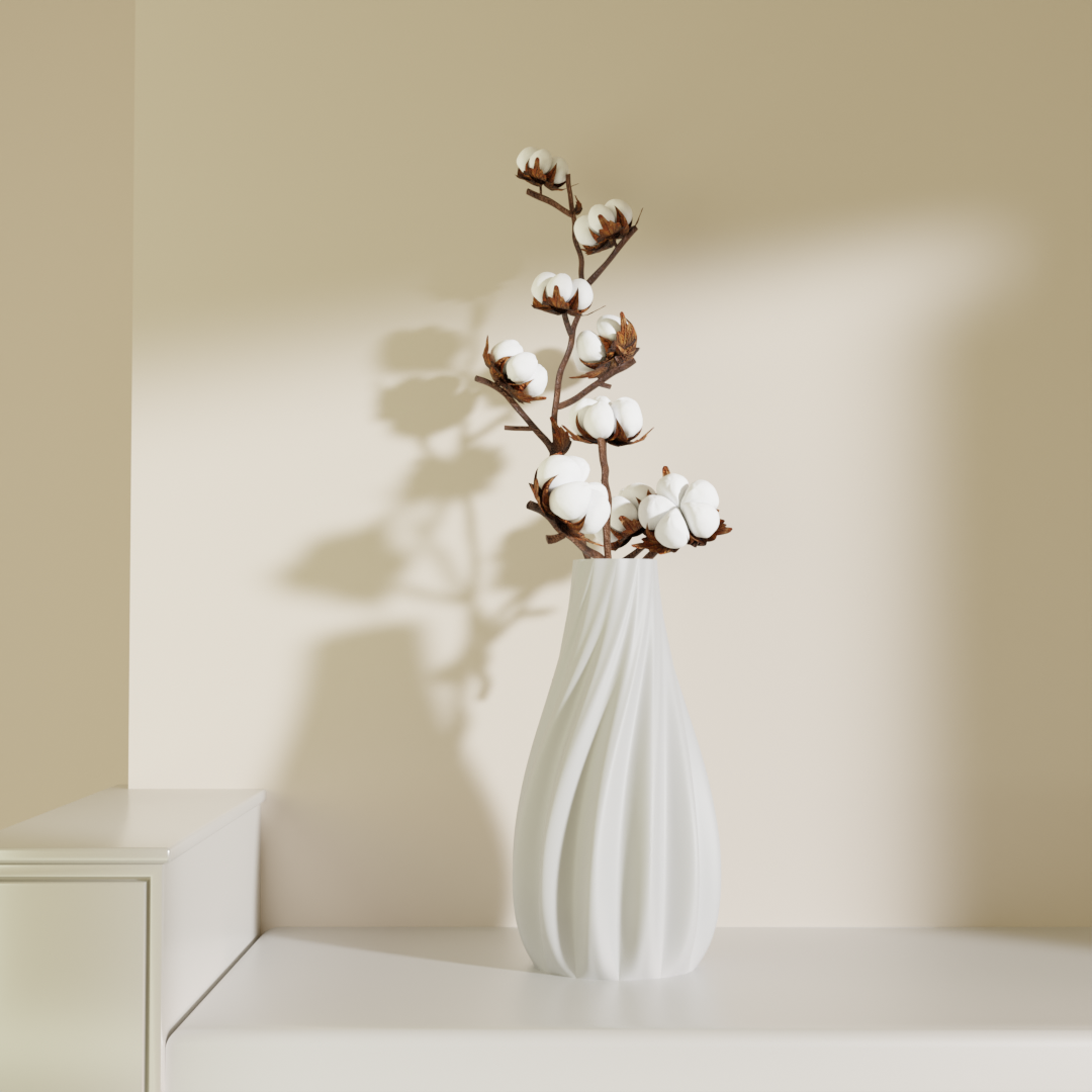 Roohani teardrop vase white — minimalist flower vase India | Styra