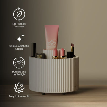 Rotating Vanity Organizer, detail — premium desk organizer India | Styra