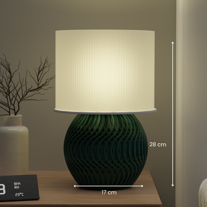 Round Curvy — handcrafted table lamp India | Styra