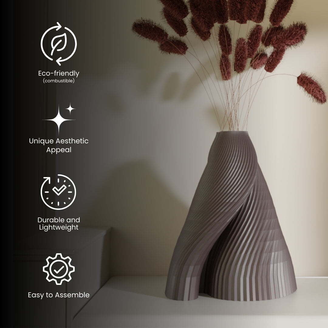 Samya Vase Thunder Detail — Home Decor Vase India | Styra