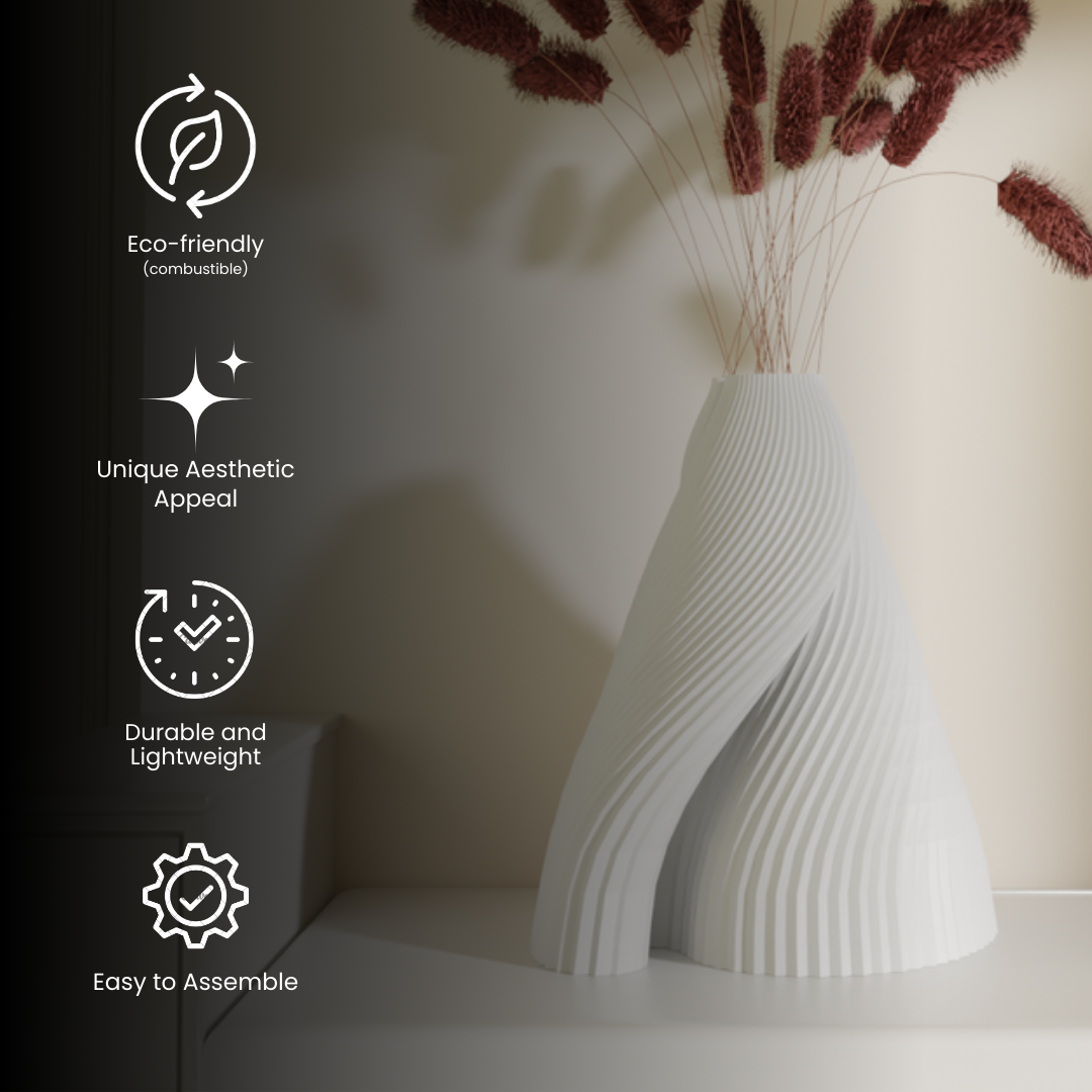 Samya Vase White Detail — Polymer Vase India | Styra