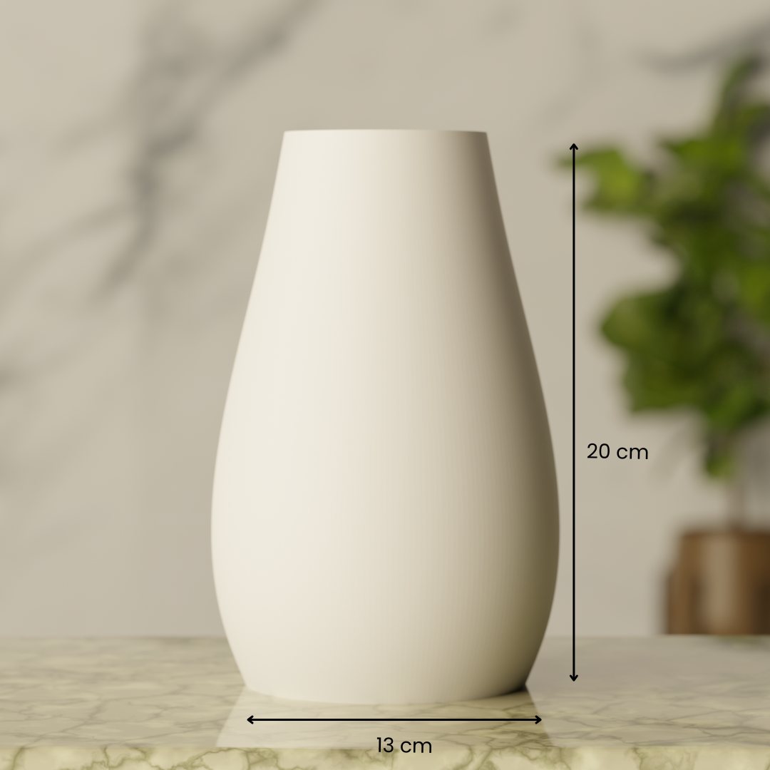 Simplistic Vase, size reference — handcrafted decorative vase India | Styra