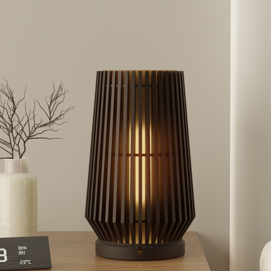 Slatted Line Lamp — parallel slatted table lamp India | Styra