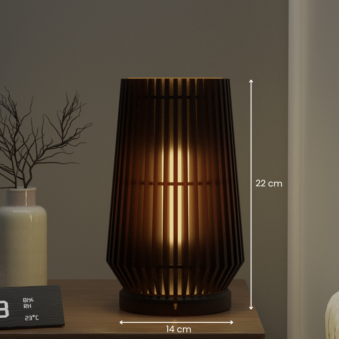 Slatted Line Lamp top view — decorative lamp India | Styra