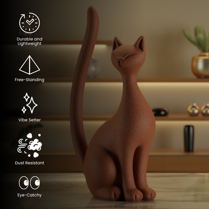 Sphynx Cat Mocha — modern decor sculpture India | Styra