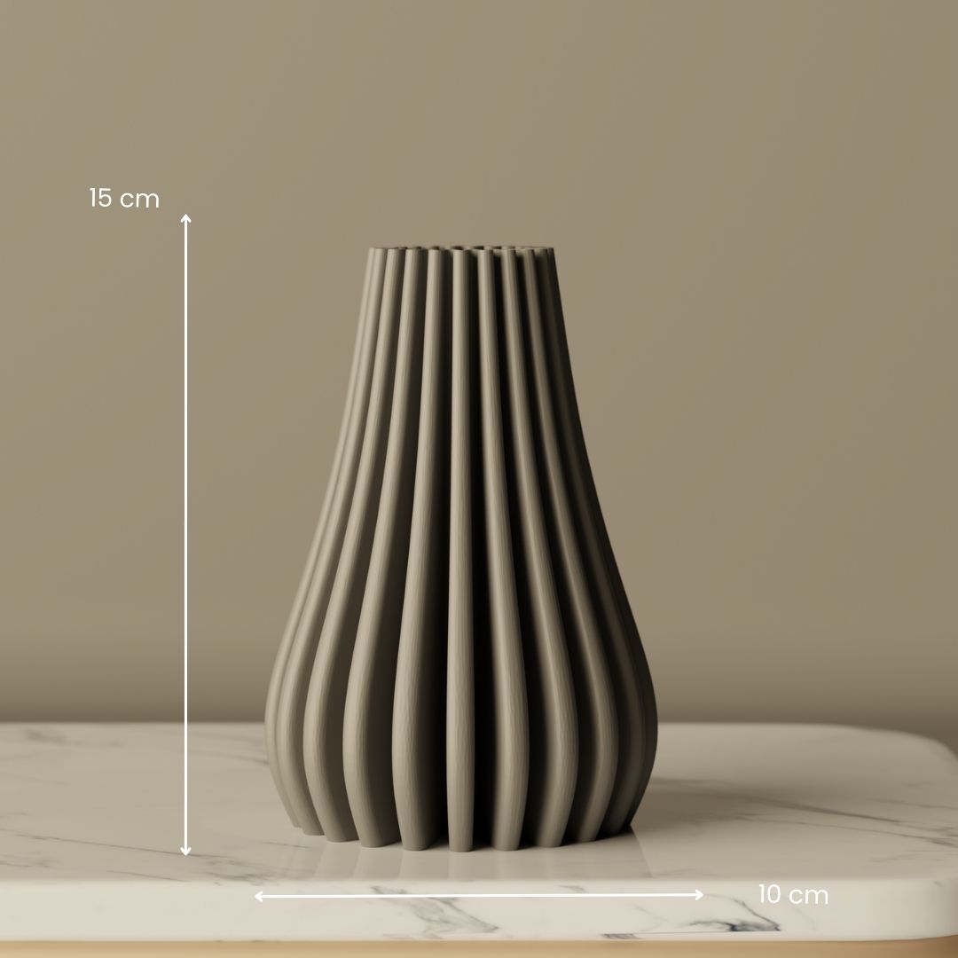 Spiral Vase, size reference — minimalist decorative vase India | Styra