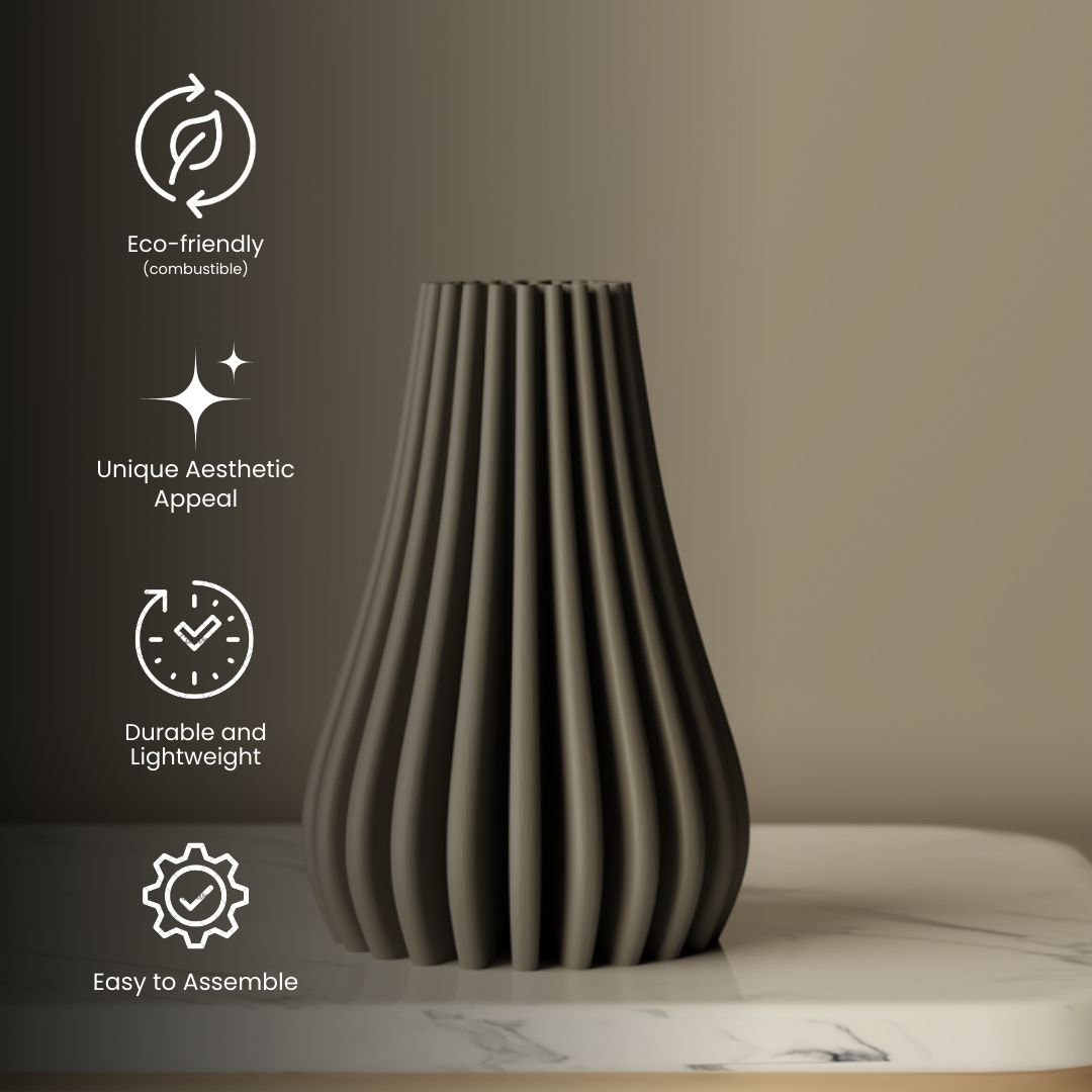 Spiral Vase, detail — sculptural decorative vase India | Styra