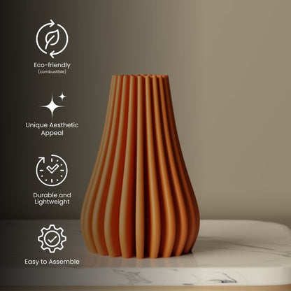 Spiral Vase, detail — handcrafted decorative vase India | Styra