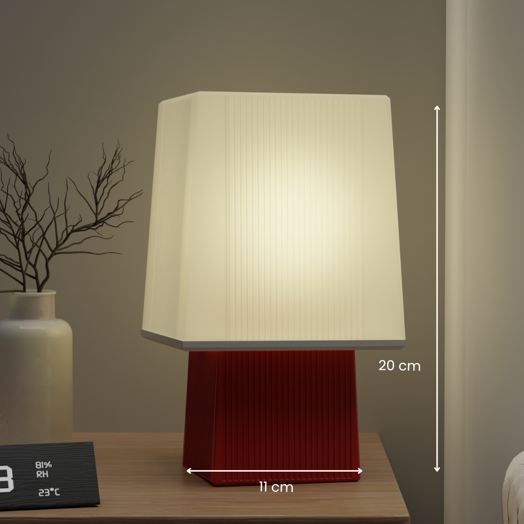 Square Modern lamp — handcrafted table lamp India | Styra