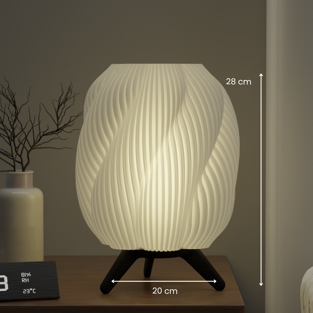 Stripped swirl lamp — premium table lamp India | Styra