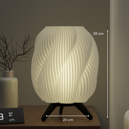 Stripped swirl lamp — premium table lamp India | Styra